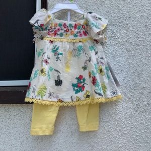 Jessica Simpson NWT leggings and top 0-3 month